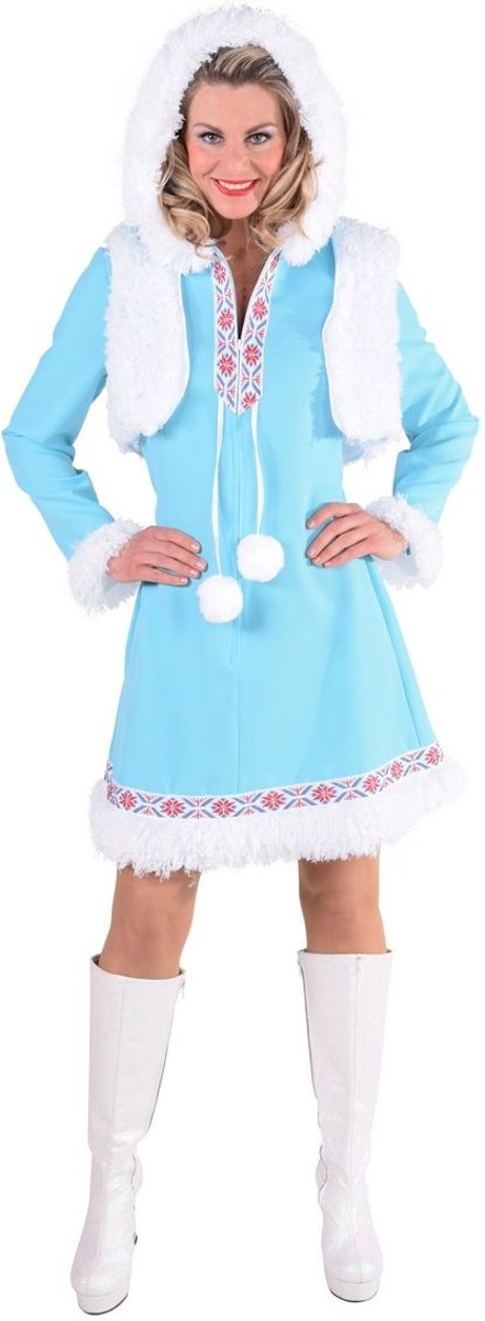 Eskimo Kostuum | Lekker Warm Eskimo Sneeuwballen | Vrouw | XXL | Carnaval kostuum | Verkleedkleding